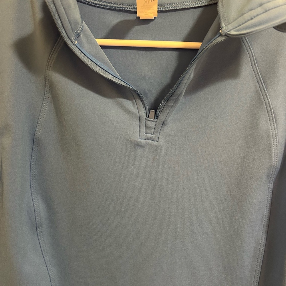 Yogalicious Women's Light Blue Quarter-Zip Sweatshirt - Picture 4 of 5
